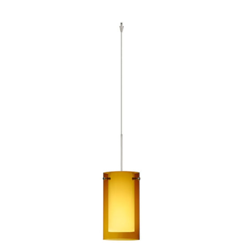 Besa XP-G44007-SN Pahu One Light Pendant Satin Nickel