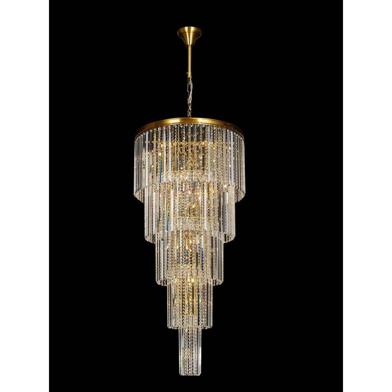 Carousel 46-Light Chandelier Antique Brass