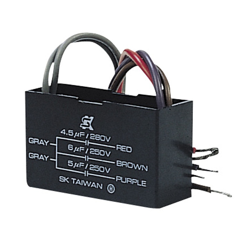 Craftmade 4565UF Parts (not assoc. with specific item) Triple Capacitor Black