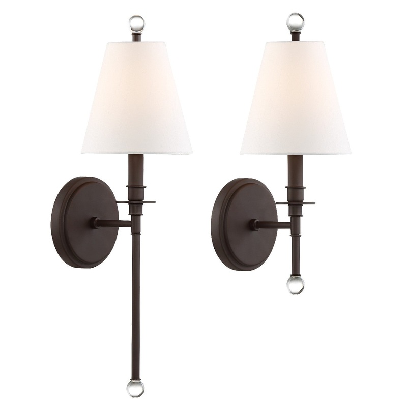 Crystorama RIV-382-DB Riverdale One Light Wall Sconce Dark Bronze