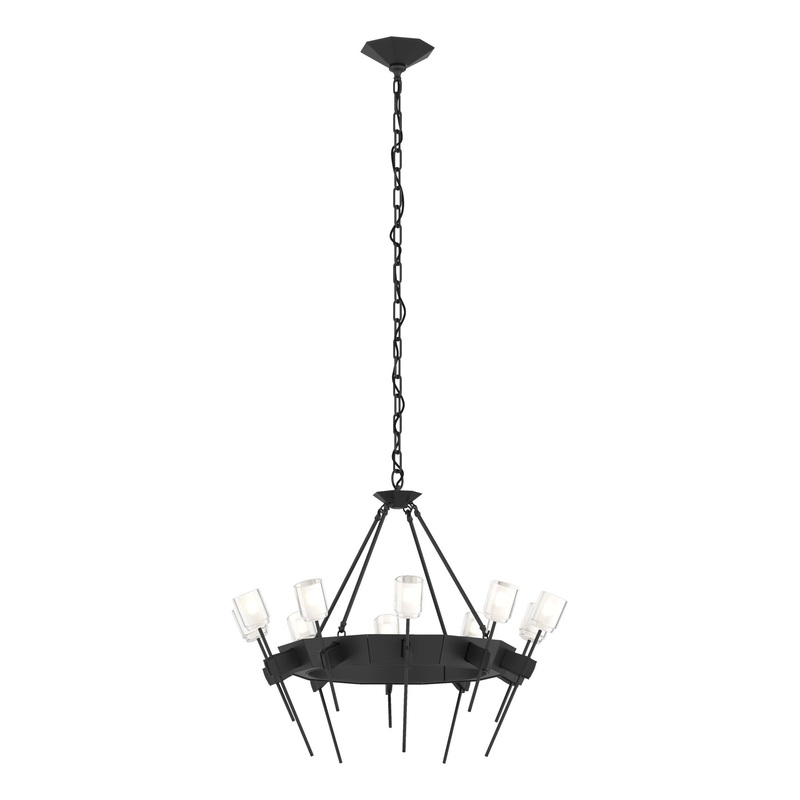 Echo 10-Light Circular Chandelier Black