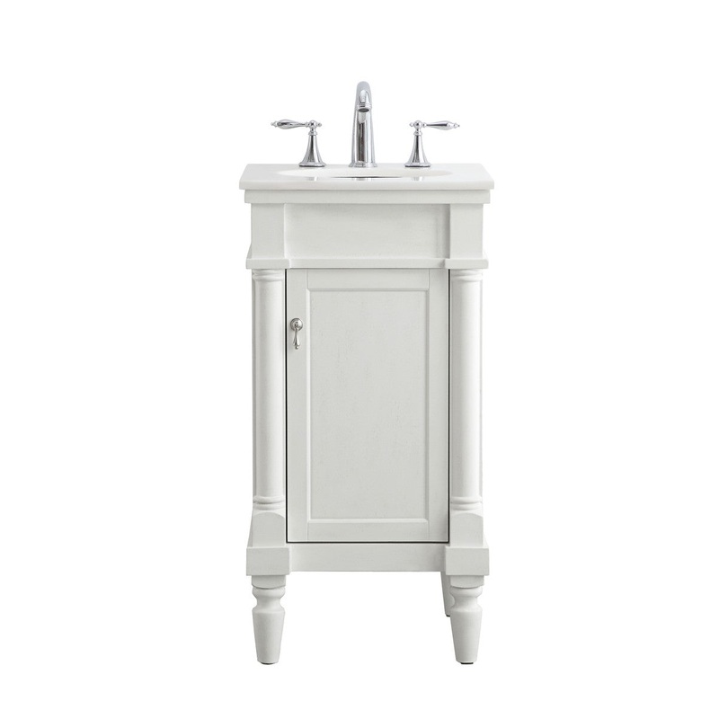 Elegant Lighting VF13018AW-VW Lexington Single Bathroom Vanity Antique White