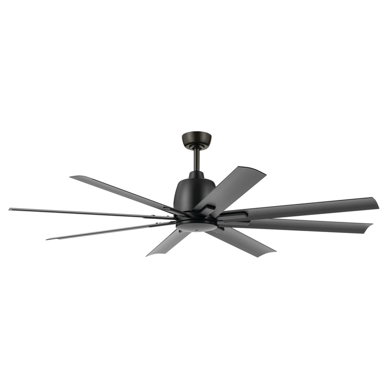 Kichler 310265SBK 65″ Ceiling Fan, Satin Black