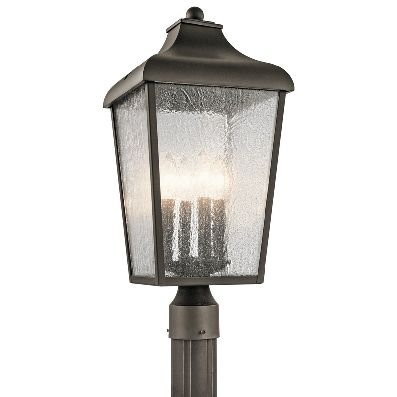 Kichler 49739OZ Four Light Outdoor Post Mount, Olde Bronze