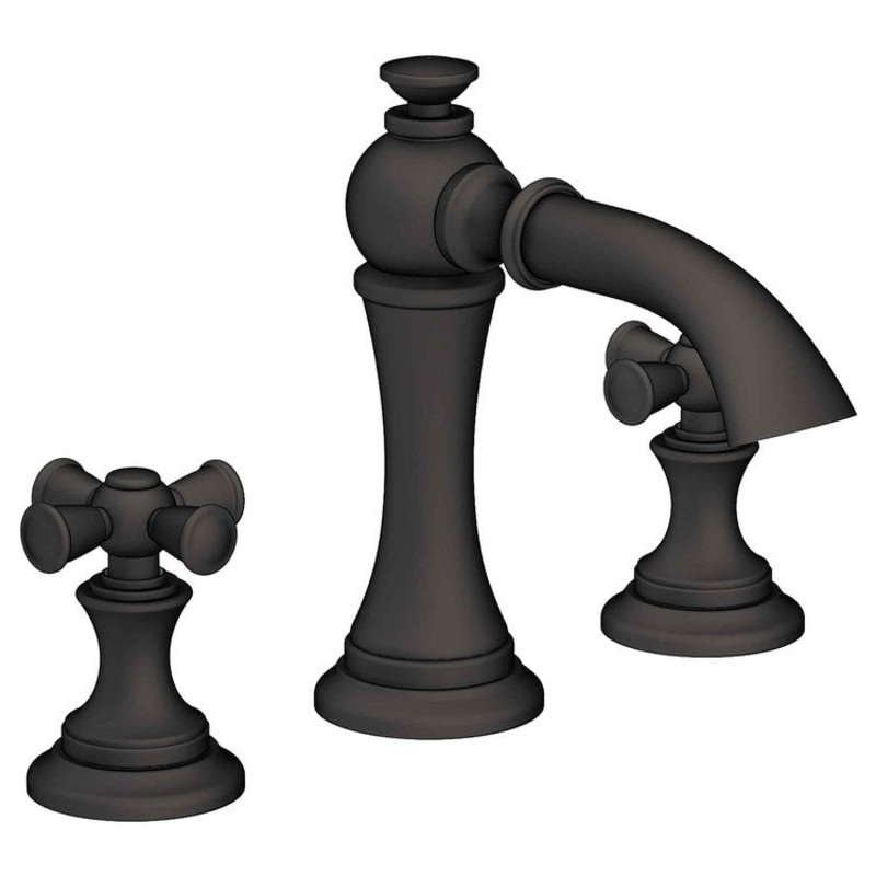 Lavatory Faucet Sutton Widespread 8 to 20 Inch Spread 2 Cross ADA Flat Black 1.2 Gallons per Minute Brass Spout Height 4-1/8 Inch