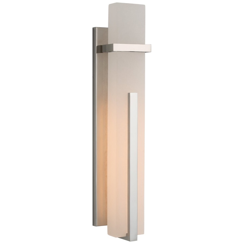 LED Wall Sconce from the Malik Collection in Polished Nickel Finish by Visual Comfort Signature