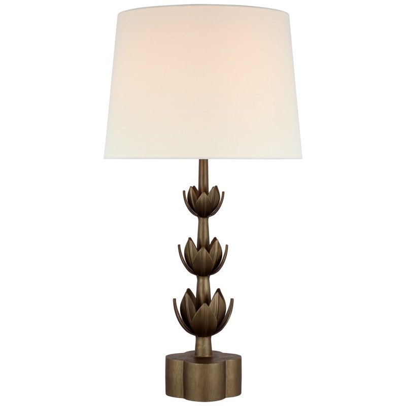 One Light Table Lamp from the Alberto Collection in Antique Bronze Leaf Finish by Visual Comfort Signature
