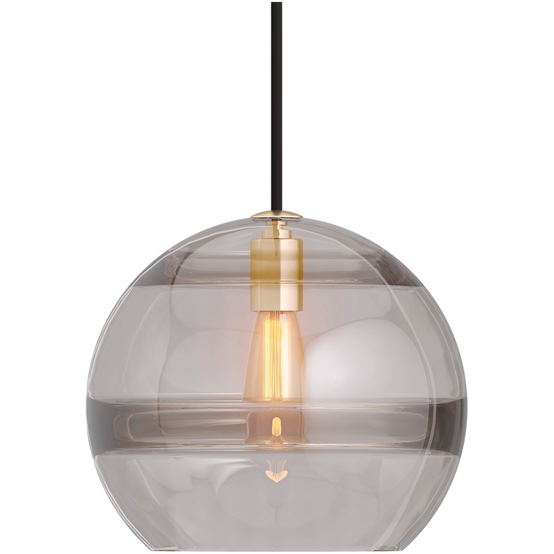 Sedona Large Pendant Aged Brass Smoke None