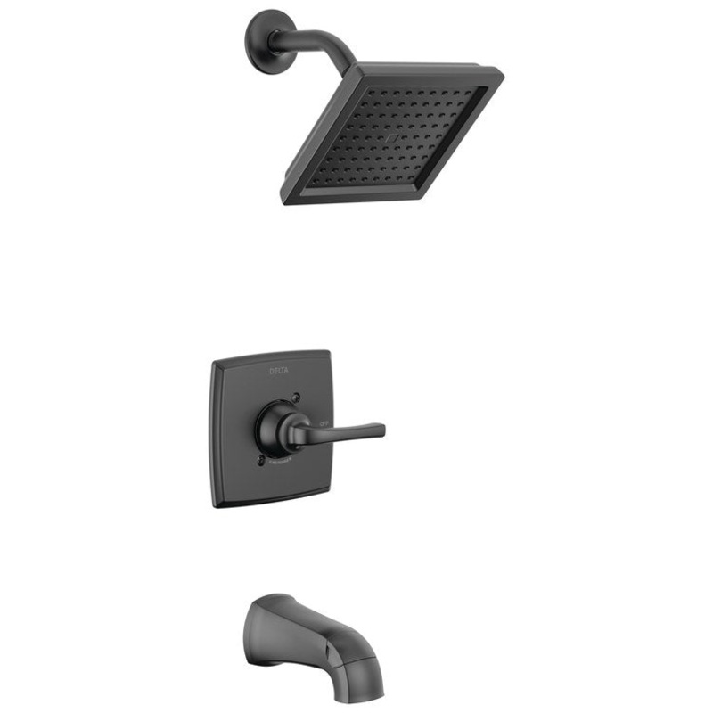 Tub and Shower Trim Monitor Geist 14 Series 1 Lever Matte Black WaterSense ADA 1.75 Gallons per Minute