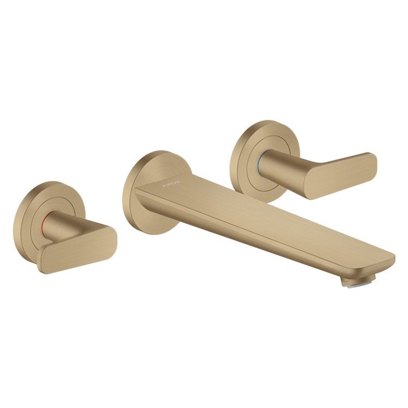 Tub Filler Trim Citterio C 2 Lever Brushed Bronze ADA 8 Inch Spread Wall Mount 5.3 Gallons per Minute