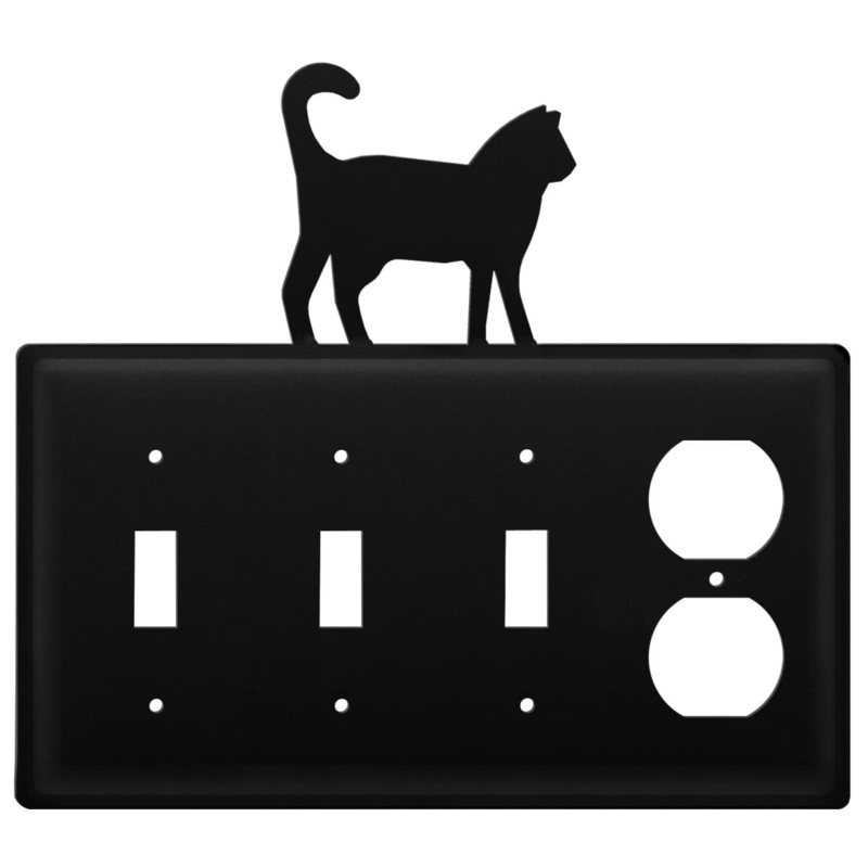 Village Wrought Iron ESSSO-6 Quad Cat Triple Switch & Single Outlet CUSTOM Product