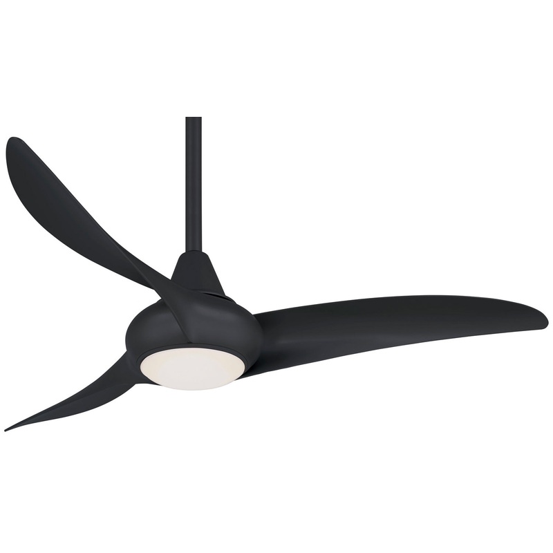 3-blade Light Wave Ceiling Fan by Minka Aire (Dry Rated) Coal/Coal 44″