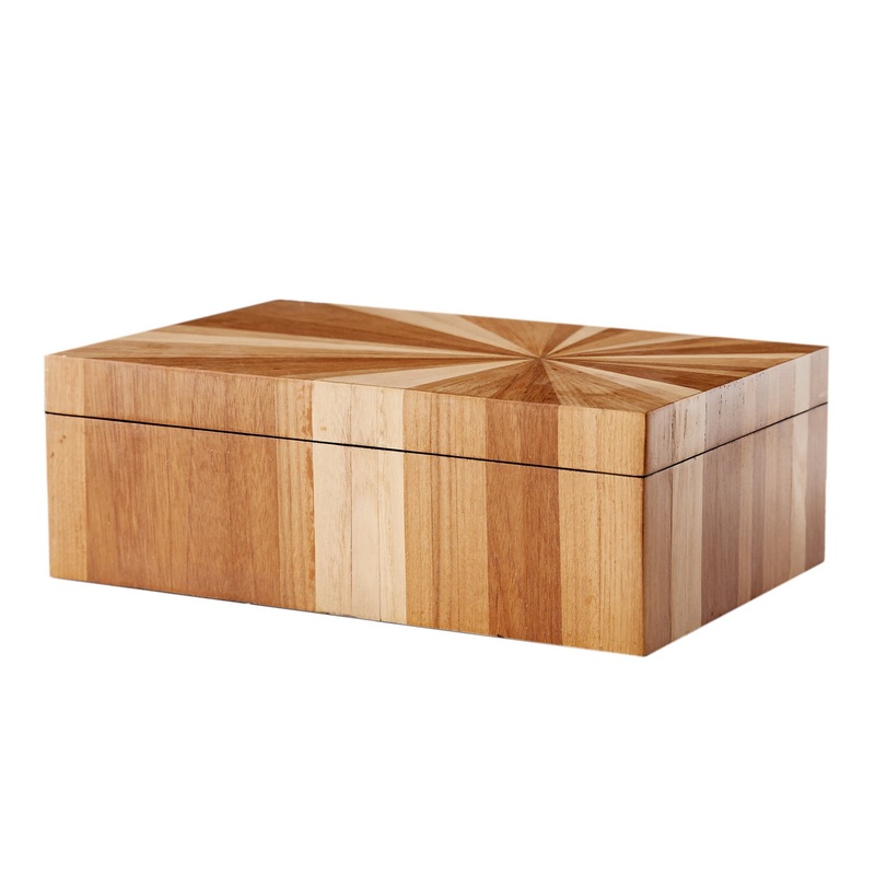 Arteriors 5783 Spaulding Box Blonde Marquetry