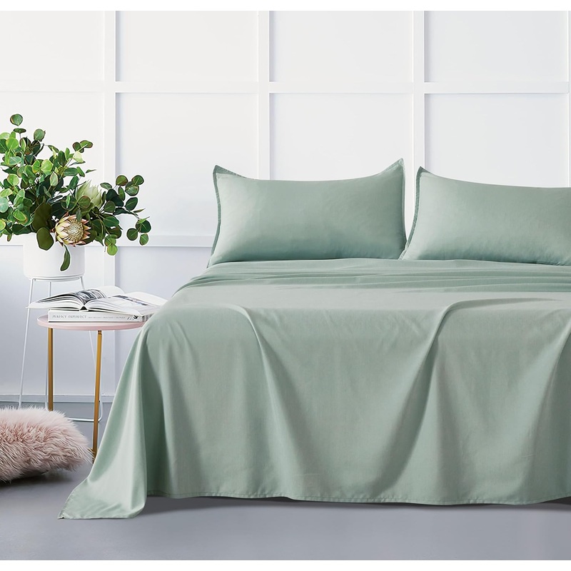 Bamboo Microfibre Sheet Set – Sage Green – King