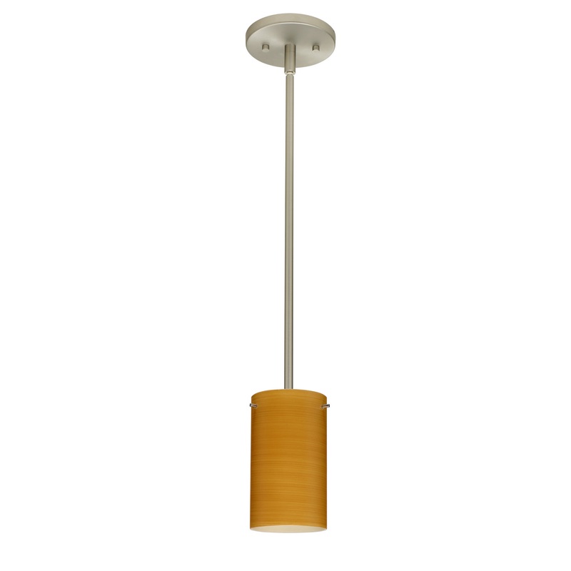 Besa 1TT-4404OK-MED-SN Stilo One Light Pendant Satin Nickel
