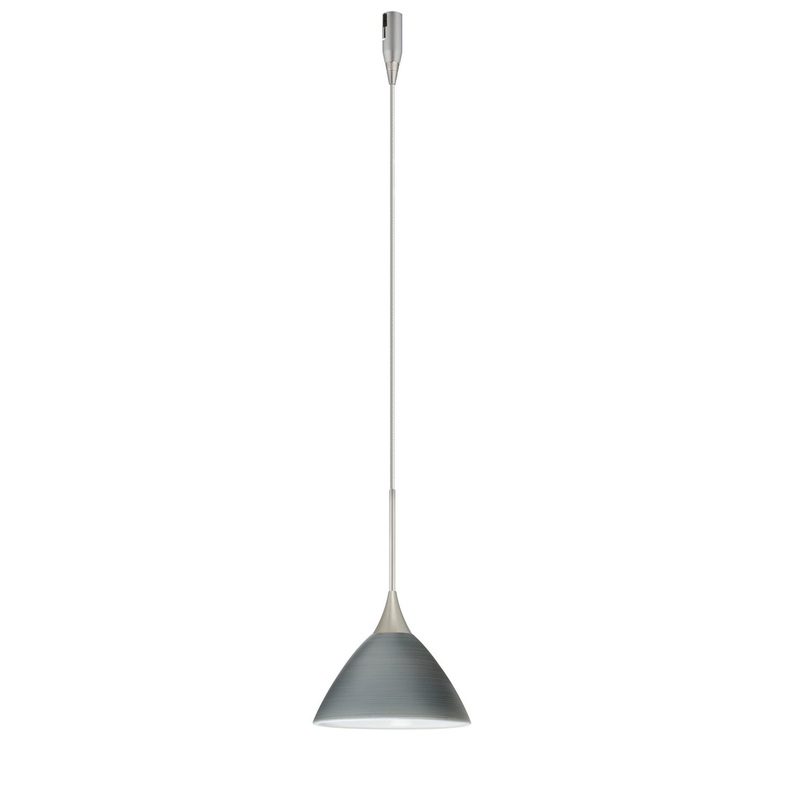 Besa RXP-1743TN-SN Domi One Light Pendant Satin Nickel