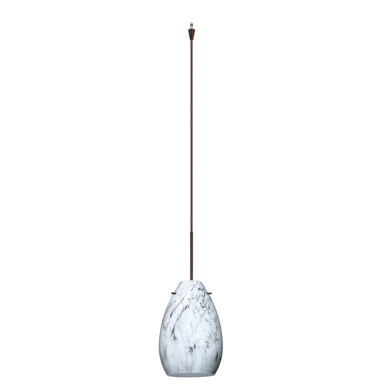 Besa XP-1713MG-BR Pera One Light Pendant Bronze