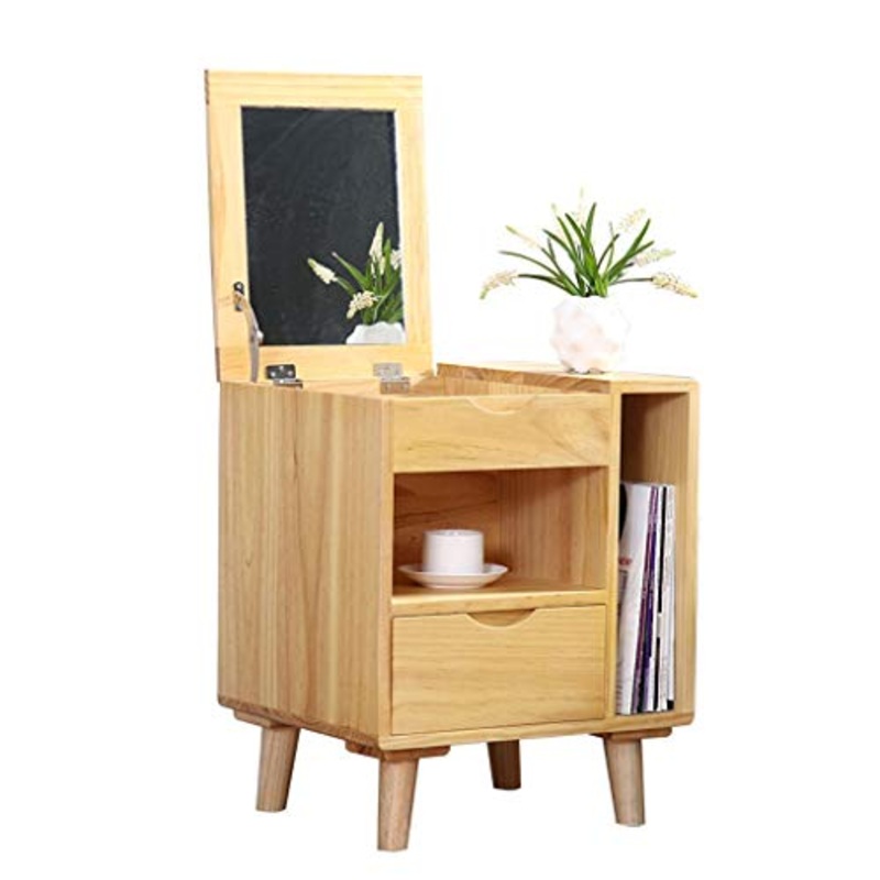 Comodini Pine Comodino Semplice Trucco Moderna Cabinet Multifunzione Armadio di immagazzinaggio Nordic Camera Comodino con cassetto Comodini Camera