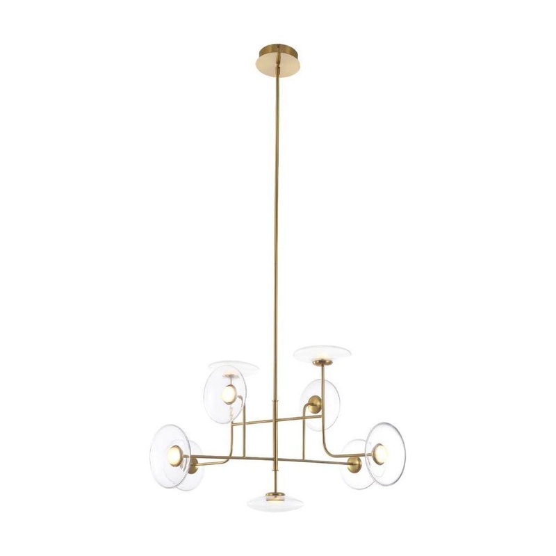Helix 9-Light LED Chandelier Gold