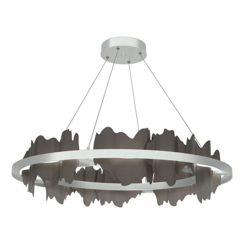 Hildene Circular LED Pendant Vintage Platinum Dark Smoke