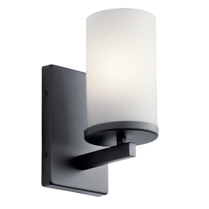 Kichler 45495BK One Light Wall Sconce, Black