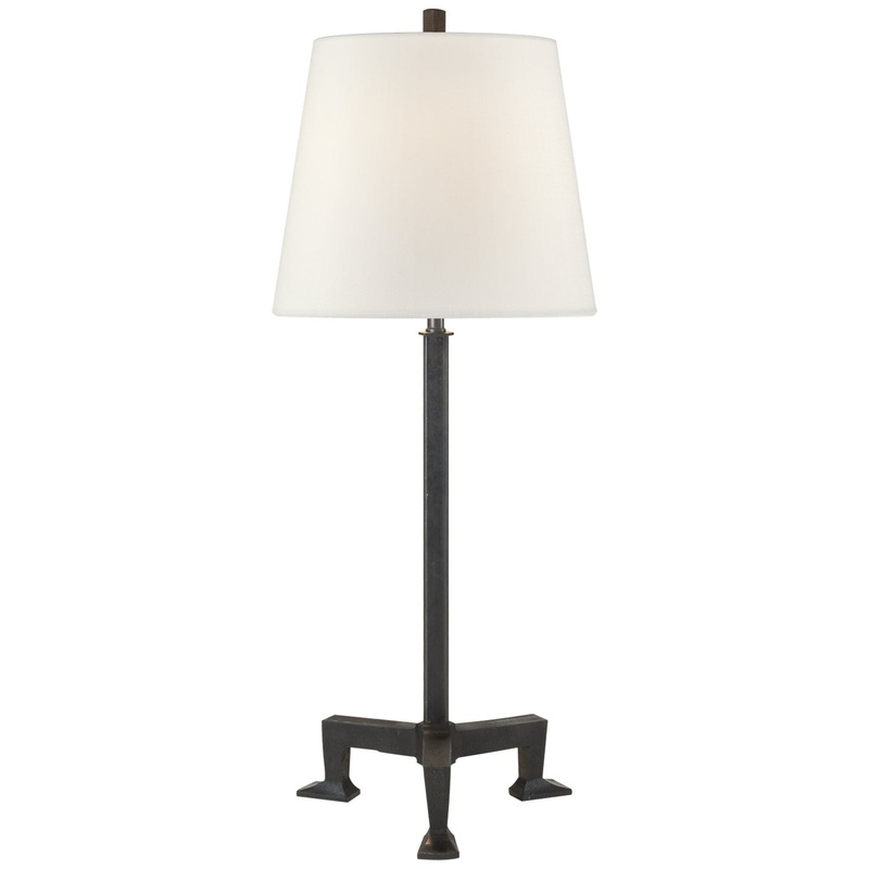 LED Buffet Lamp from the Parish Collection in Aged Iron Finish by Visual Comfort Signature