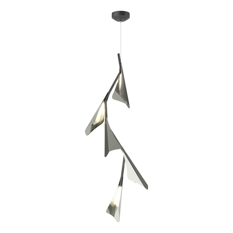 Plume 5-Light LED Pendant Black Sterling