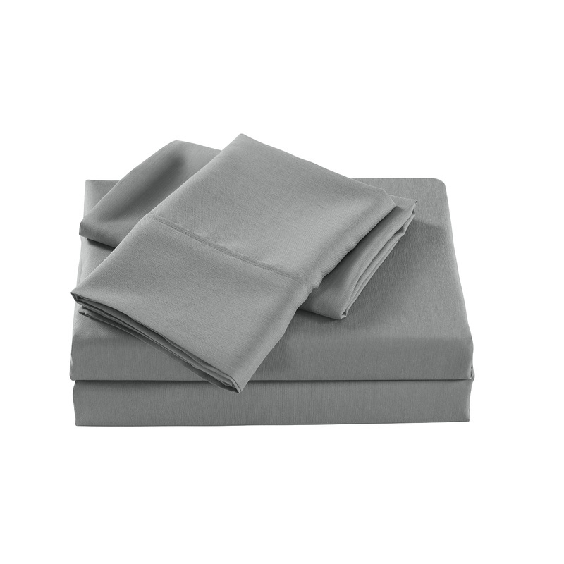 Royal Comfort 2000 Thread Count Bamboo Cooling Sheet Set Ultra Soft Bedding – Double – Mid Grey