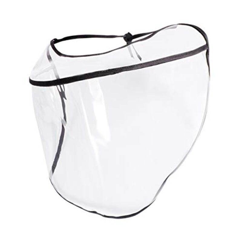 TOYANDONA Visiera di Sicurezza Visiera a Pieno Facciale Cappello di Protezione Goccioline Trasparenti Protezione Deflettore Parafango per Cucina da Esterno I Bambini Usano Il Nero