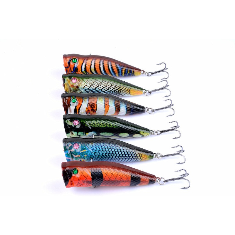 6X 7cm Popper Poppers Fishing Lure Lures Surface Tackle Fresh Saltwater