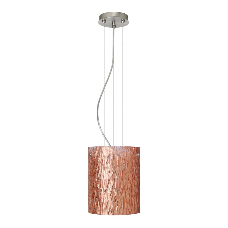 Besa 1KG-4006CS-LED-SN Tamburo One Light Pendant Satin Nickel