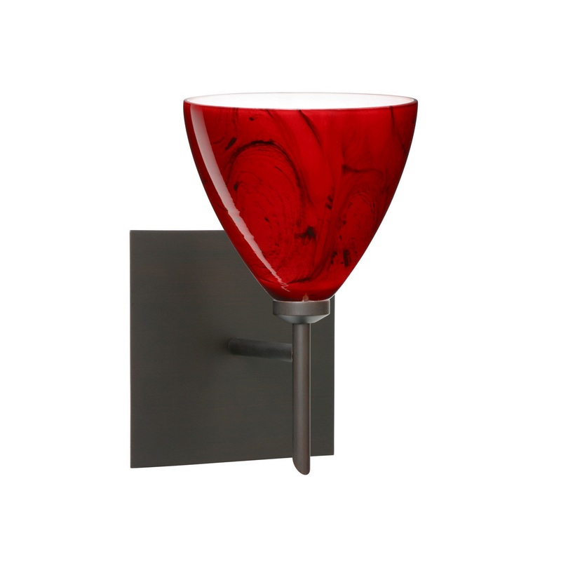 Besa 1SW-1779MA-BR-SQ Mia One Light Wall Sconce Bronze