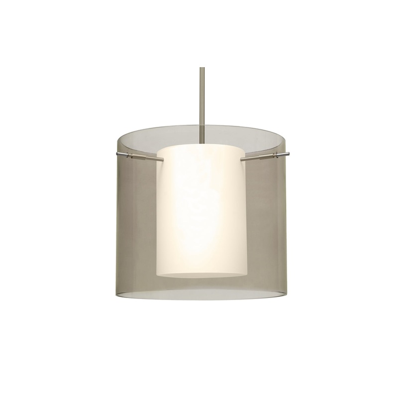 Besa 1TT-S18407-SN Pahu One Light Pendant Satin Nickel