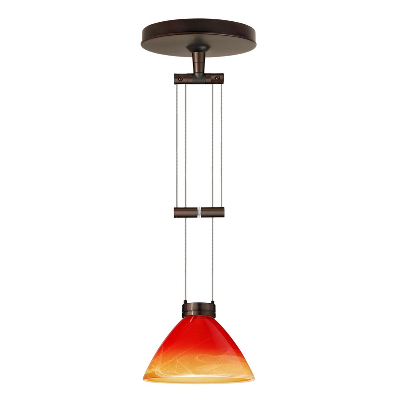 Besa 1XA-1743SL-BR Domi One Light Pendant Bronze