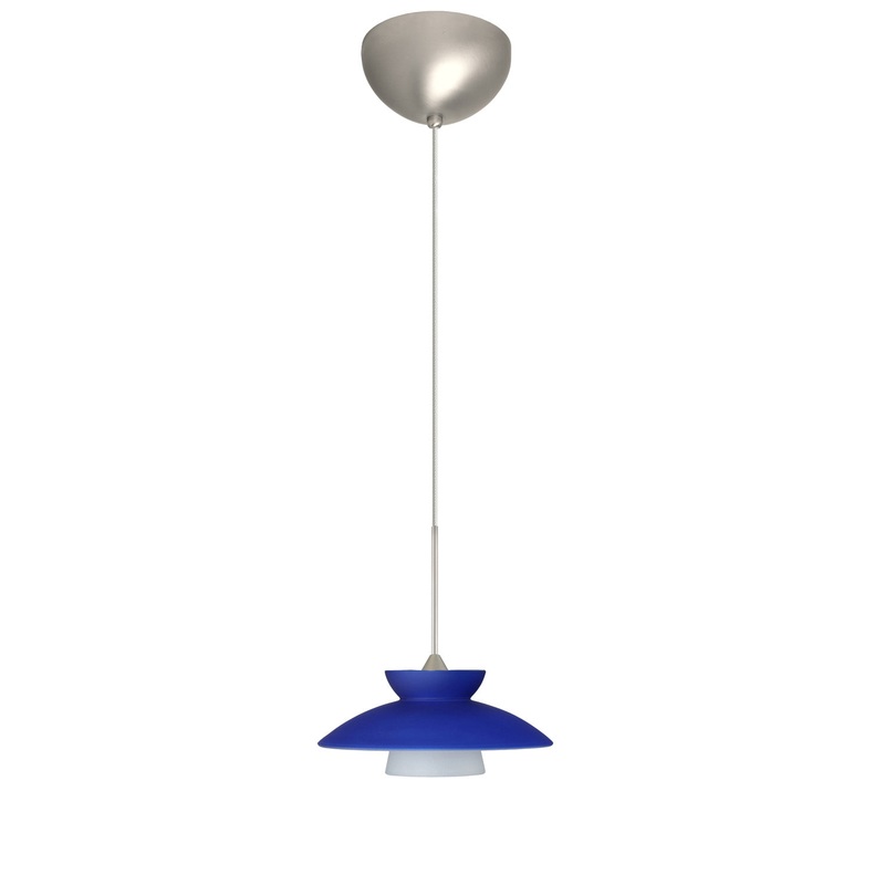 Besa 1XC-271823-LED-SN Trilo One Light Pendant Satin Nickel