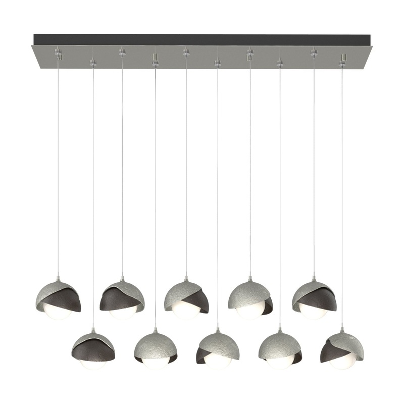 Brooklyn 10-Light Double Shade Pendant Sterling Oil Rubbed Bronze