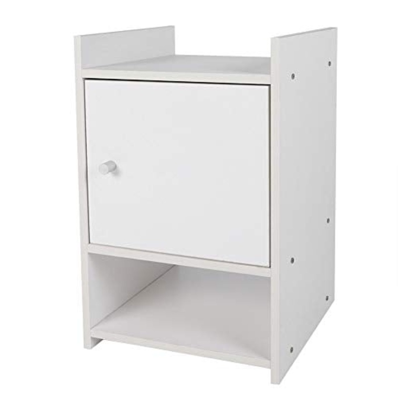 Comodino, tavolino quadrato Armadio portaoggetti Tavolino a due livelli, per piccoli spazi Soggiorno ufficio camera da letto