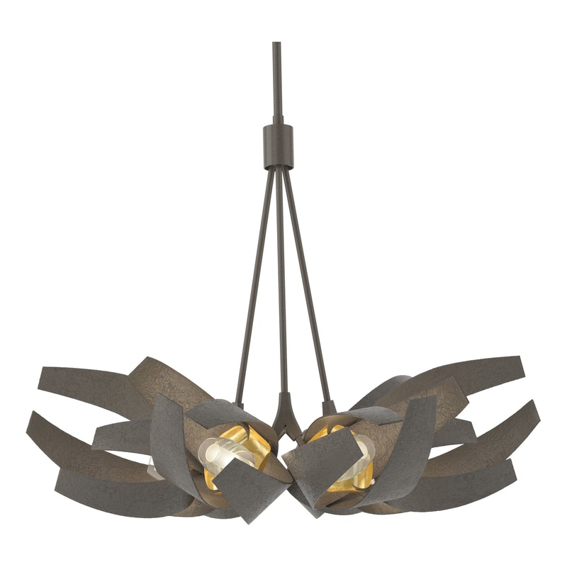 Corona Brass Accent Pendant Dark Smoke