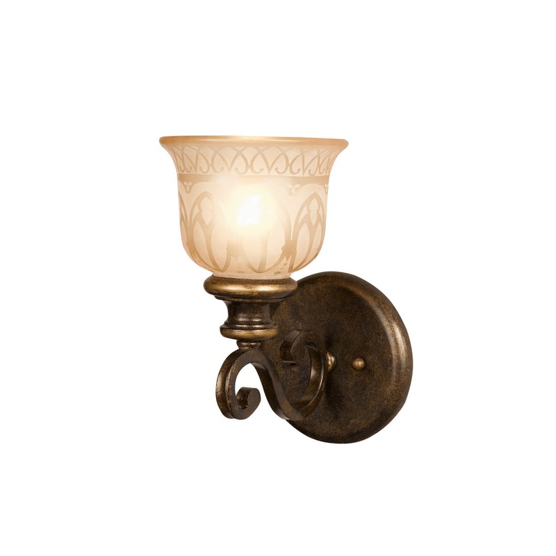 Crystorama 7401-BU Norwalk One Light Wall Sconce Bronze Umber