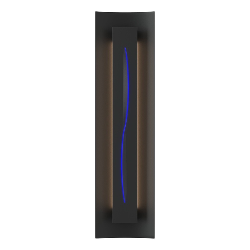 Gallery Sconce Black Blue Glass (EE)