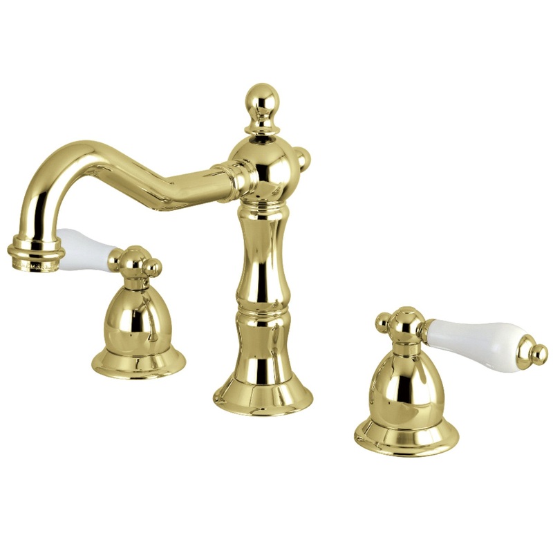 Kingston Brass KS1972PL 8 in. Widespread Bathroom Faucet, Polished Brass