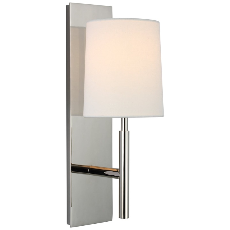 LED Wall Sconce from the Clarion Collection in Polished Nickel Finish by Visual Comfort Signature