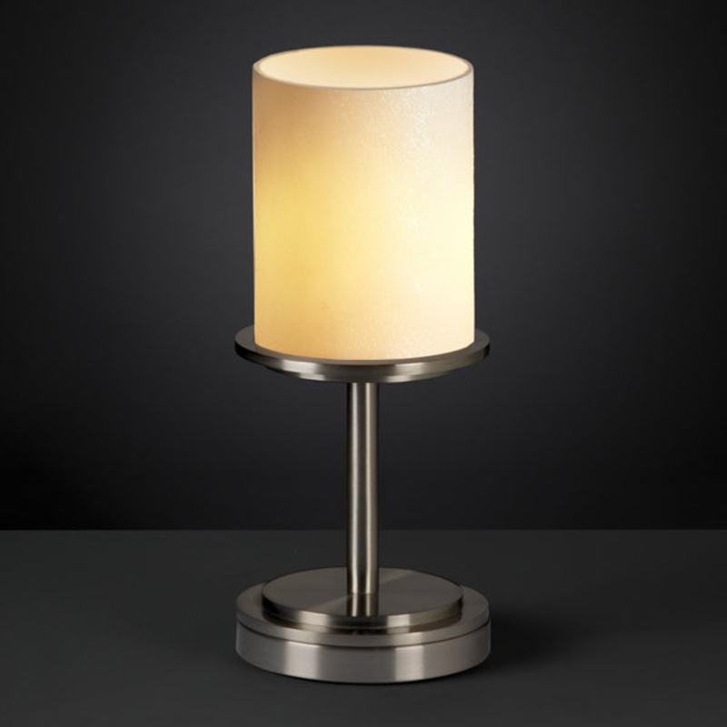 One Light Table Lamp from the CandleAria Collection in Brushed Nickel Finish by Justice Designs