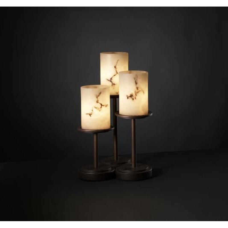 Three Light Table Lamp from the LumenAria Collection in Dark Bronze Finish by Justice Designs