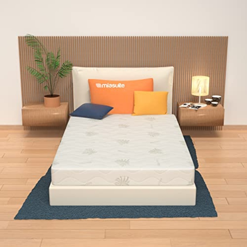 AILIME SRL Materasso Memory Foam Una Piazza E Mezza 120X190 H 17 CM SFODERABILE Aloe Vera Ortopedico Baldo
