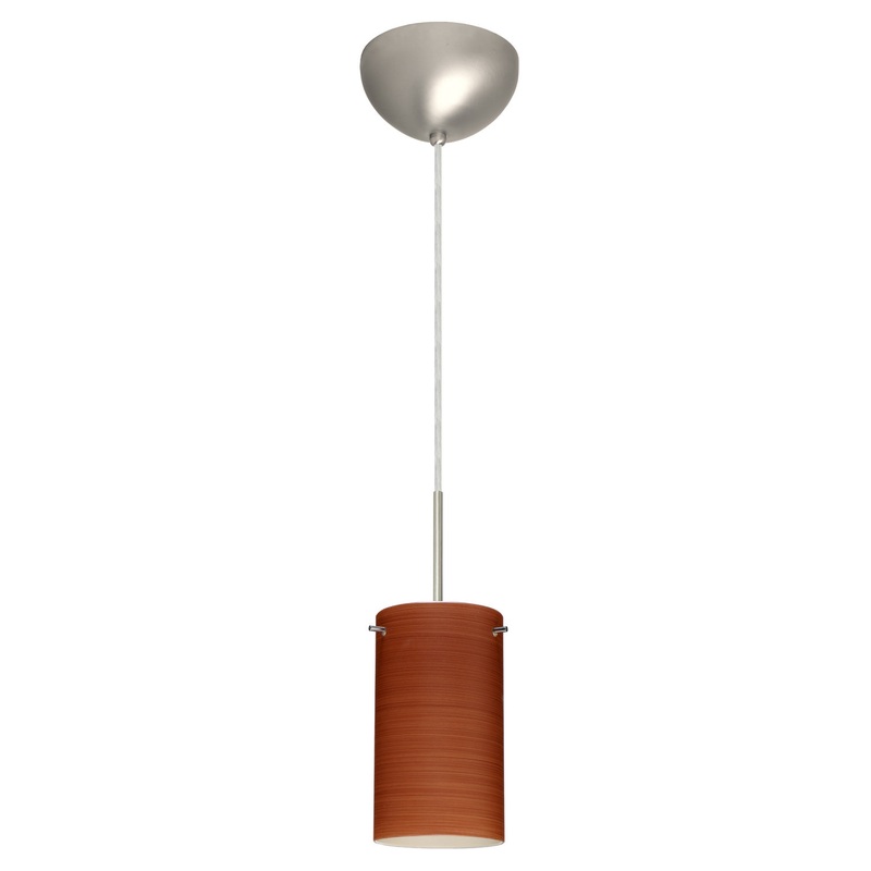 Besa 1BC-4404CH-MED-SN Stilo One Light Pendant Satin Nickel