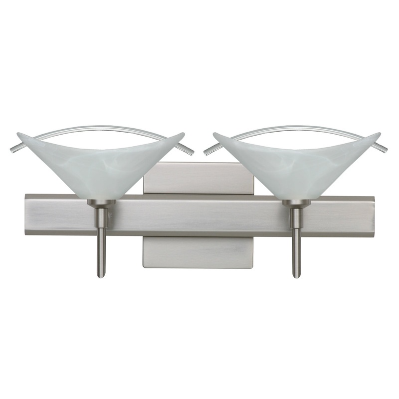 Besa 2SW-181304-SN-SQ Hoppi Two Light Wall Sconce Satin Nickel
