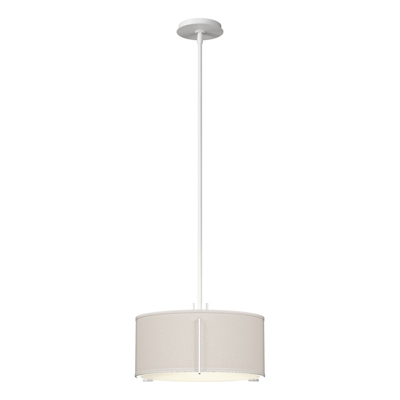 Exos Single Shade Pendant White Flax Shade (SE)