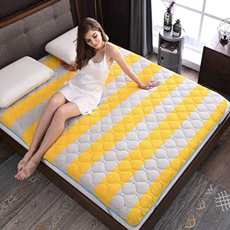 Floor Mattress Futon Mattress,Breathable Fold Futon,Thick Mattress,Double Japanese Sleeping Pad,Soft Futon Floor Mattress,Foldable Roll Up Floor Mattress,B,150x190cm