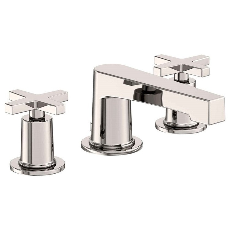 Lavatory Faucet Dorrance Widespread 8 to 20 Inch Spread 2 Cross ADA Polished Nickel 1.2 Gallons per Minute Brass Spout Height 2-5/16 Inch